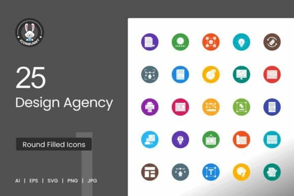 25 Design Agency Essentials Icons: Your Go-To Toolkit
