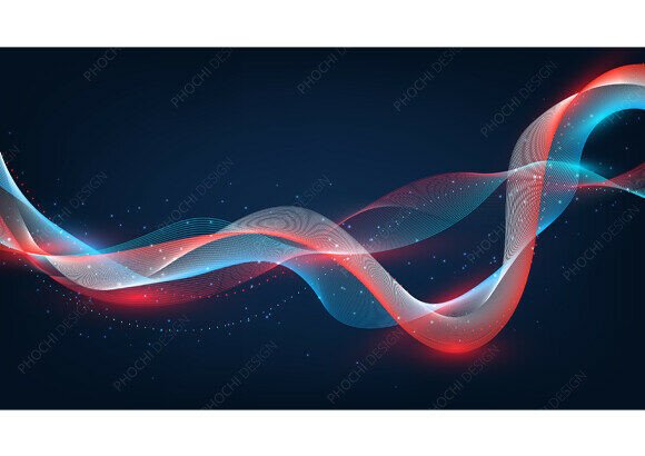 Abstract Glowing Light Waves Background: A Modern Design Asset