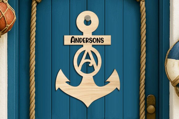 Anchor Nautical Door Hanger SVG: A Coastal Design Essential