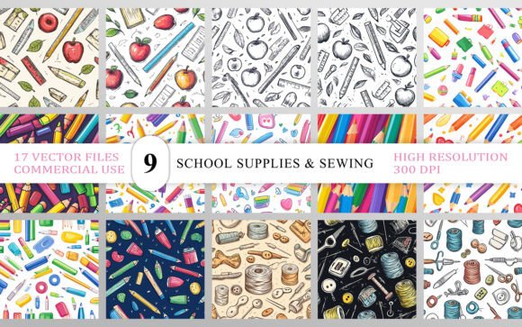 Charming Patterns for Every Project: School Supplies & Sewing