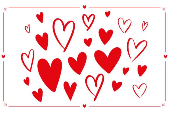 Creative Applications for Black and White Hearts Vector