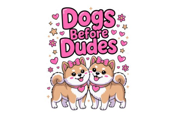 Dogs Before Dudes Vector SVG T-shirts