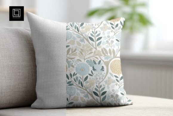 Elevate Your Pattern Portfolio: The Square Pillow Interior Mockup