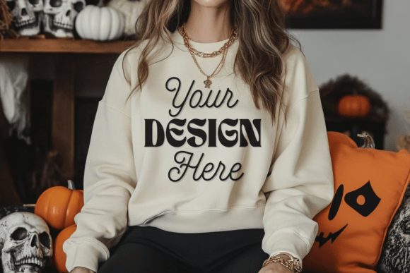 Halloween Gildan 18000 Mockup 7: Clean, Fresh Apparel Presentations