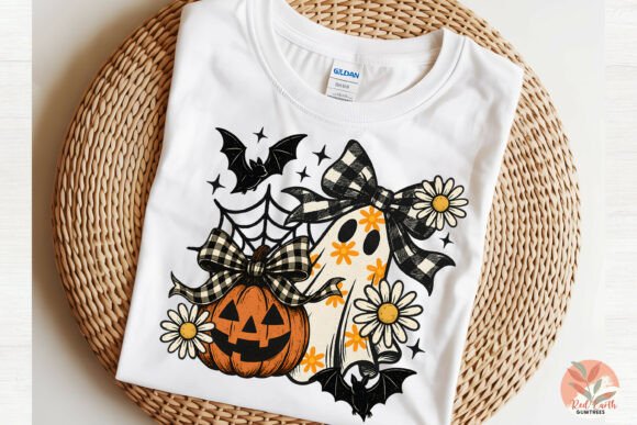 Retro Preppy Distressed Fall Ghost Png: Vintage Halloween Meets Cozy Style