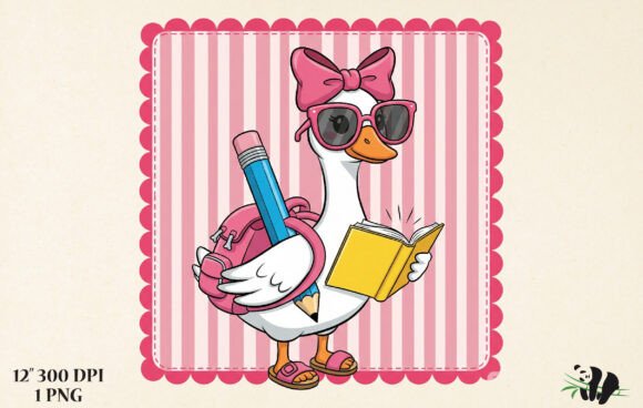 Silly Goose Back to School Teacher Girl: A Playful Design Asset for Educators